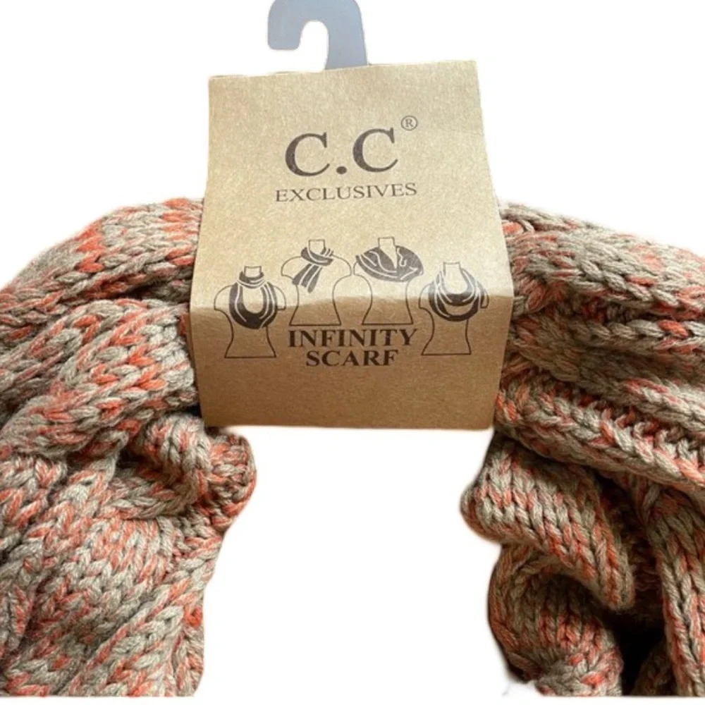 C.C. Beanie Infinity Scarf - Orange